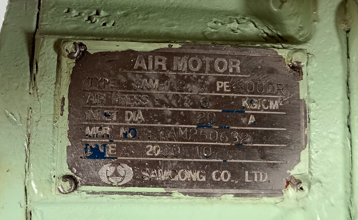 SAMGONG SAM-2.5PE-300DR AIR MOTOR FOR GANGWAY WINCH TESTED